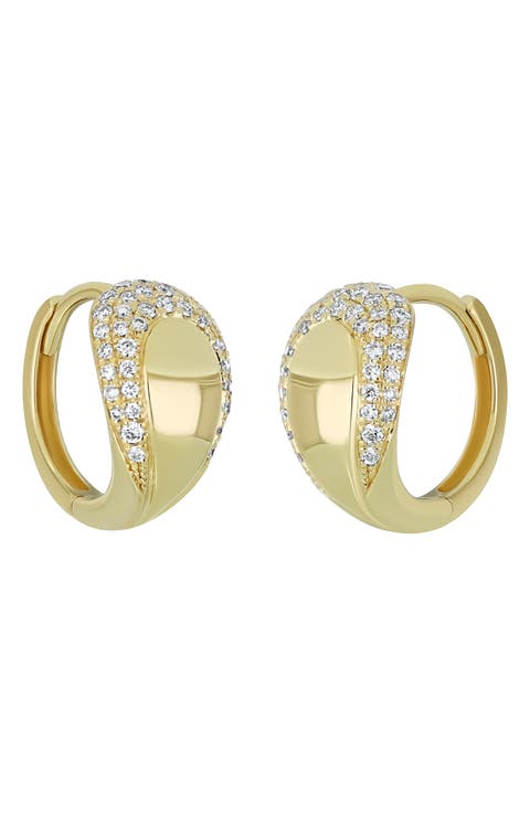 Cleo Pavé Diamond Hoop Earrings