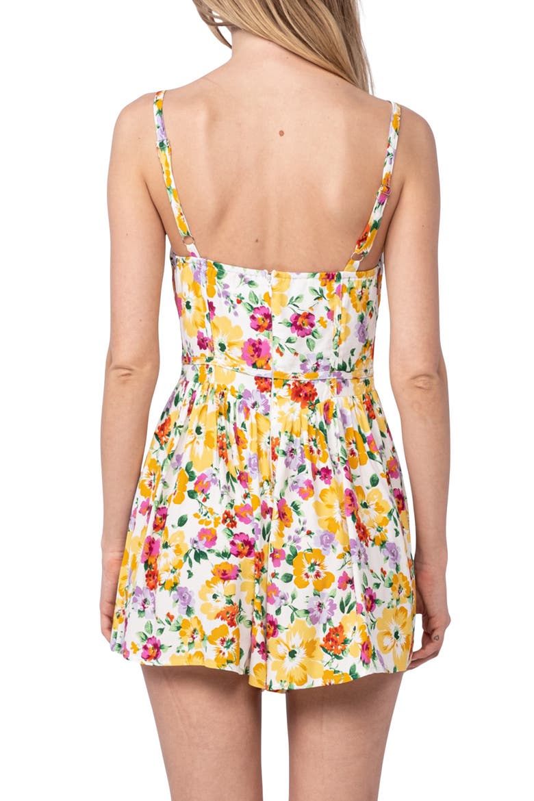 Floral Mini Romper, Alternate, color, YELLOW