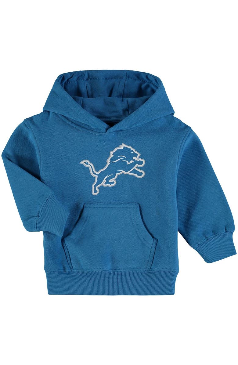 Outerstuff Toddler Blue Detroit Lions Team Logo Pullover Hoodie, Main, color,