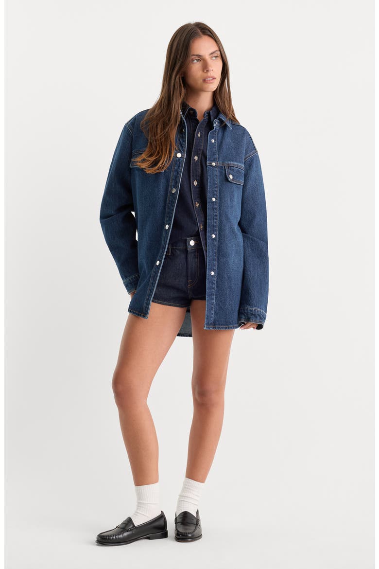 The Denim Overshirt, Alternate, color, INDIGO1339
