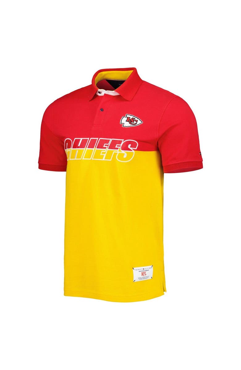 Tommy Hilfiger Men
s Tommy Hilfiger Yellow/Red Kansas City Chiefs Color Block Polo, Alternate, color, Yellow