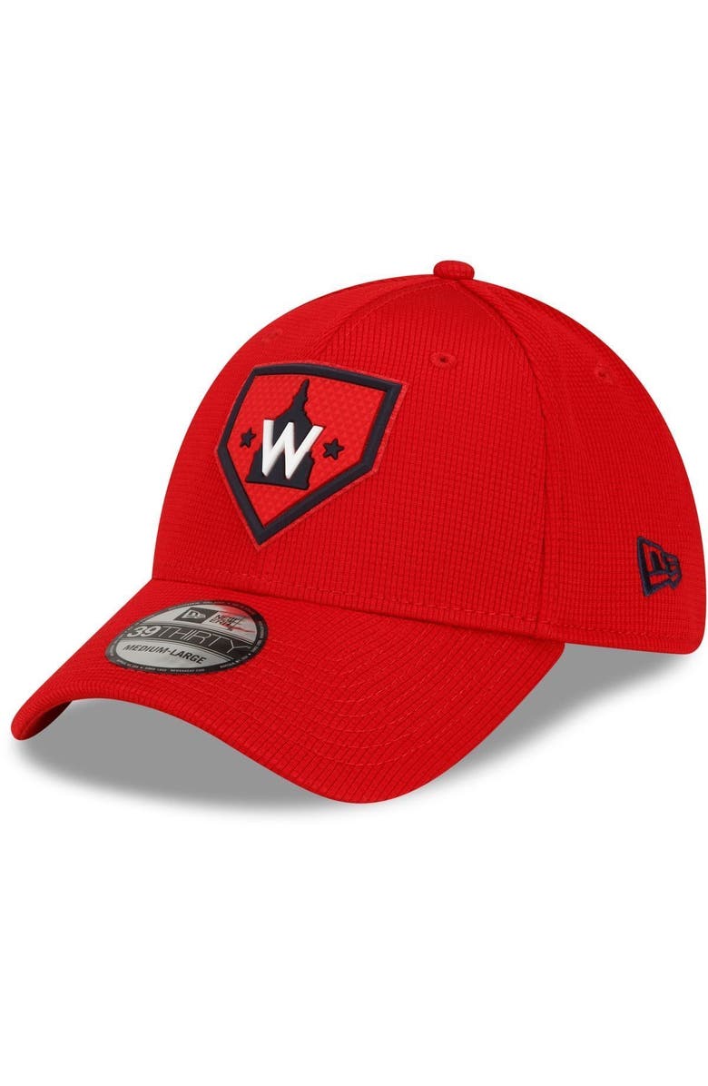 New Era Men's New Era Red Washington Nationals 2022 Clubhouse 39THIRTY Flex Hat, Alternate, color,