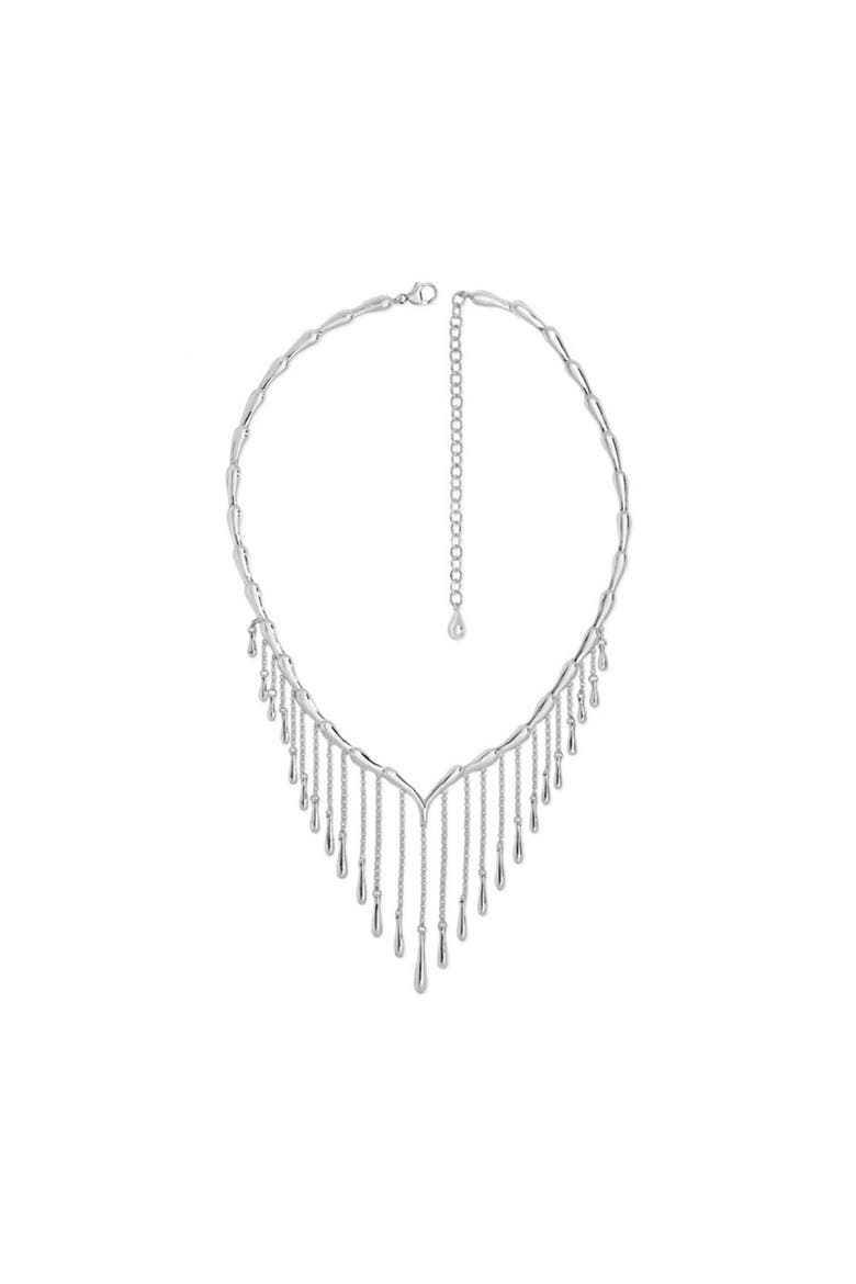 Waterfall Necklace, Main, color, Sterling Silver