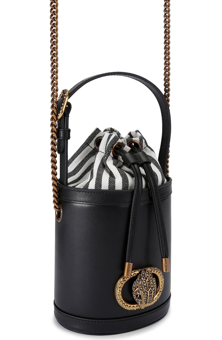 Kurt Geiger London Small Chelsea Leather Round Bucket Bag, Alternate, color,