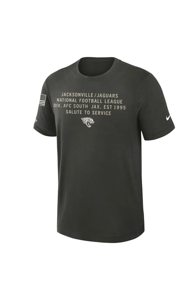Nike Men's Nike Forest Green Jacksonville Jaguars 2025 Salute to Service Sideline Slub Dri-FIT T-Shirt, Alternate, color, Forest Green