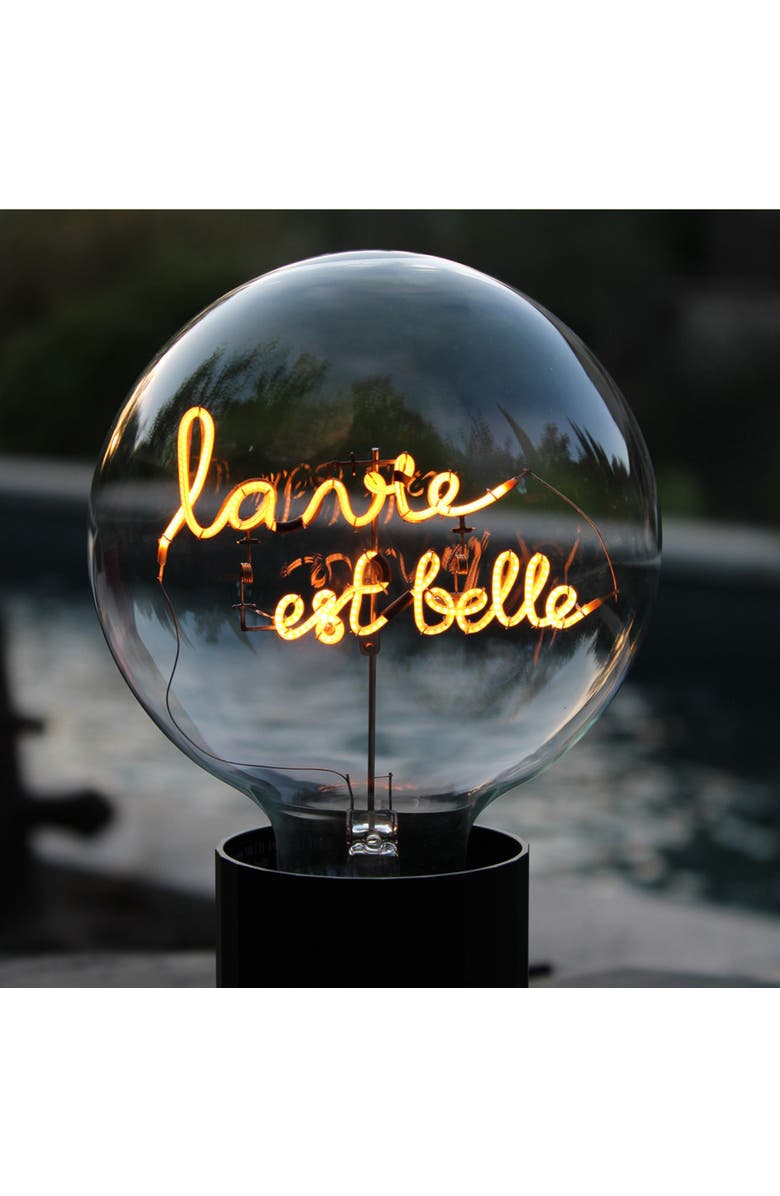 MITB La Vie Est Belle Portable Table Lamp, Alternate, color, Black