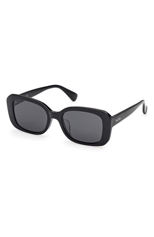 Max Mara 54mm Rectangular Sunglasses In Black