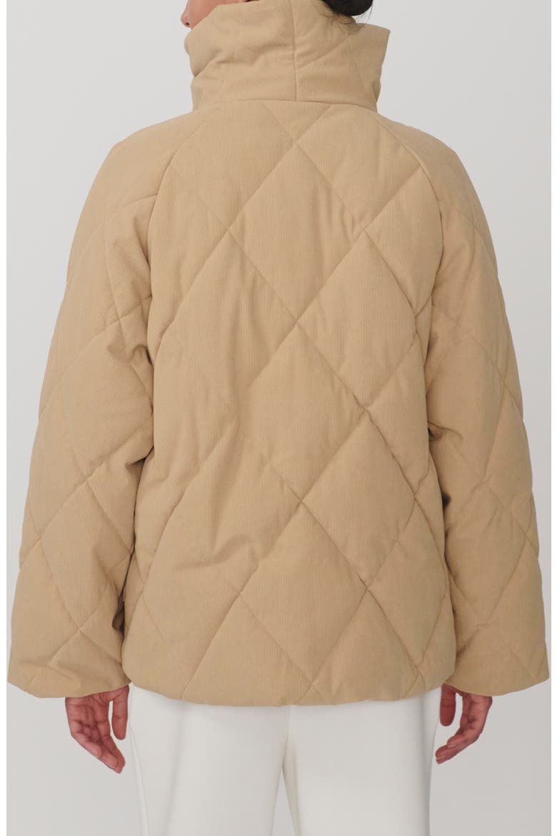 Evren Short Quilted Coat, Alternate, color, LIGHT TAUPE