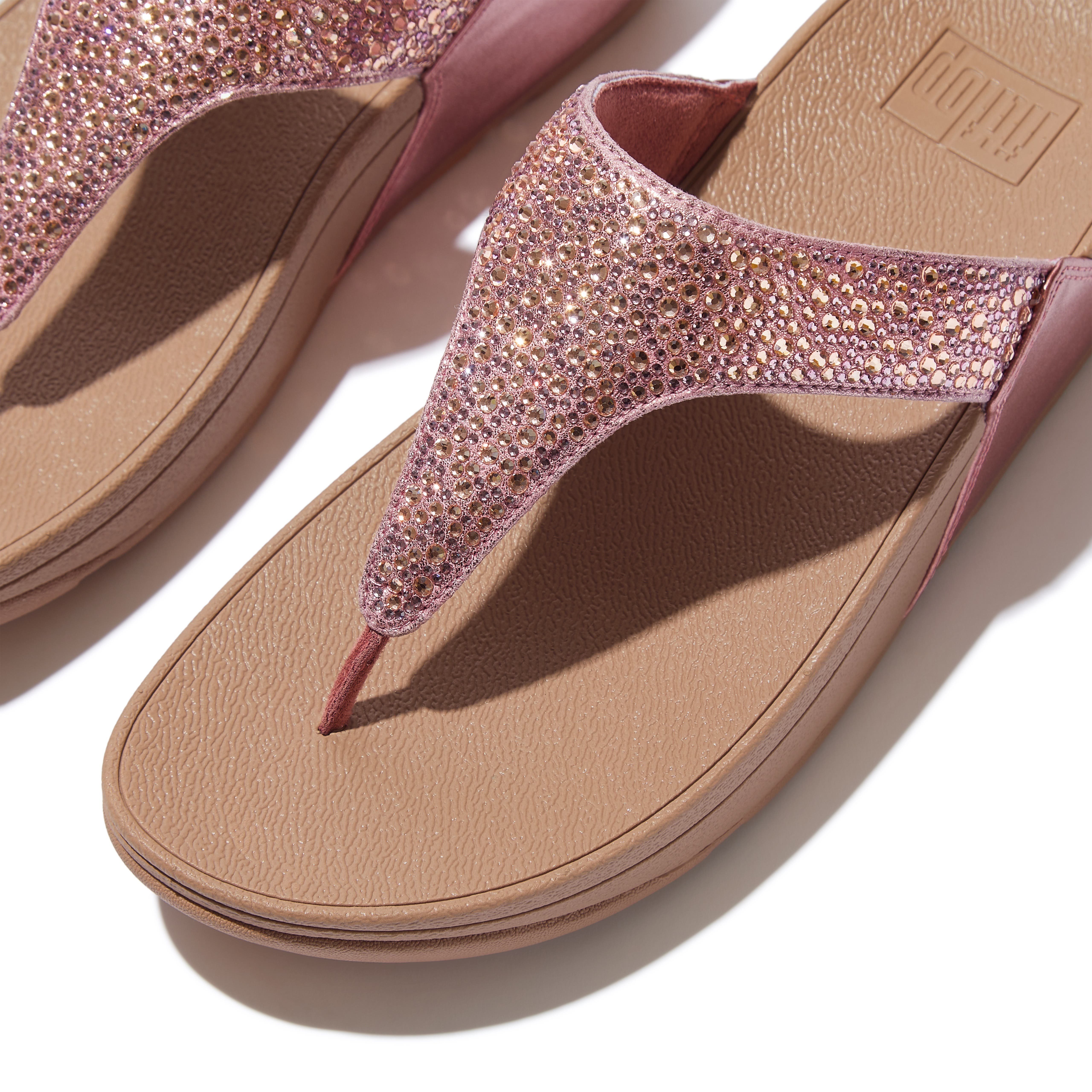Lulu Crystal Mix Met Sandal, Alternate, color, Metallic Rust Rose