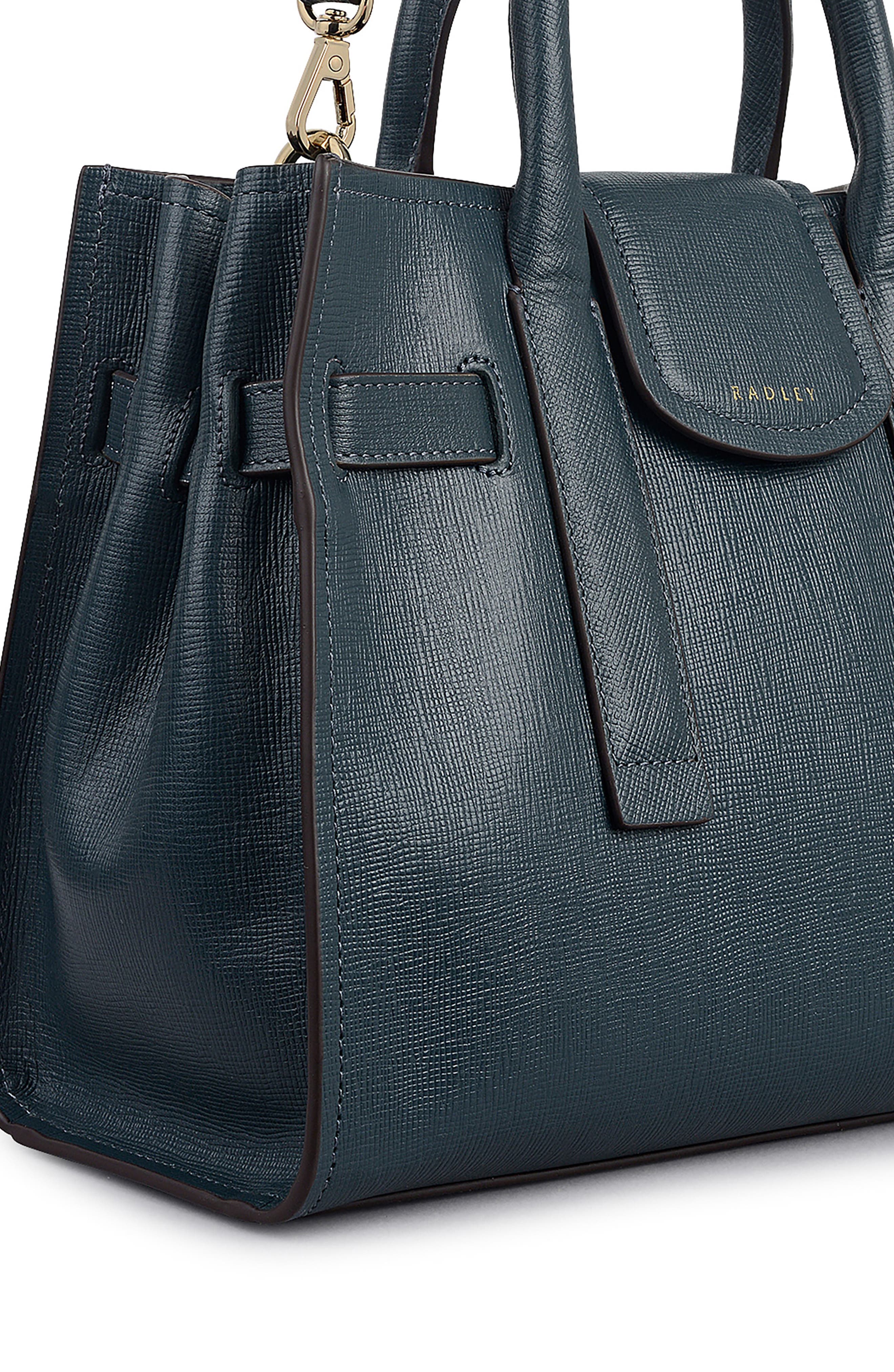 Radley St. Pancras Lane Saffiano Leather Tote Bag, Alternate, color, Teal