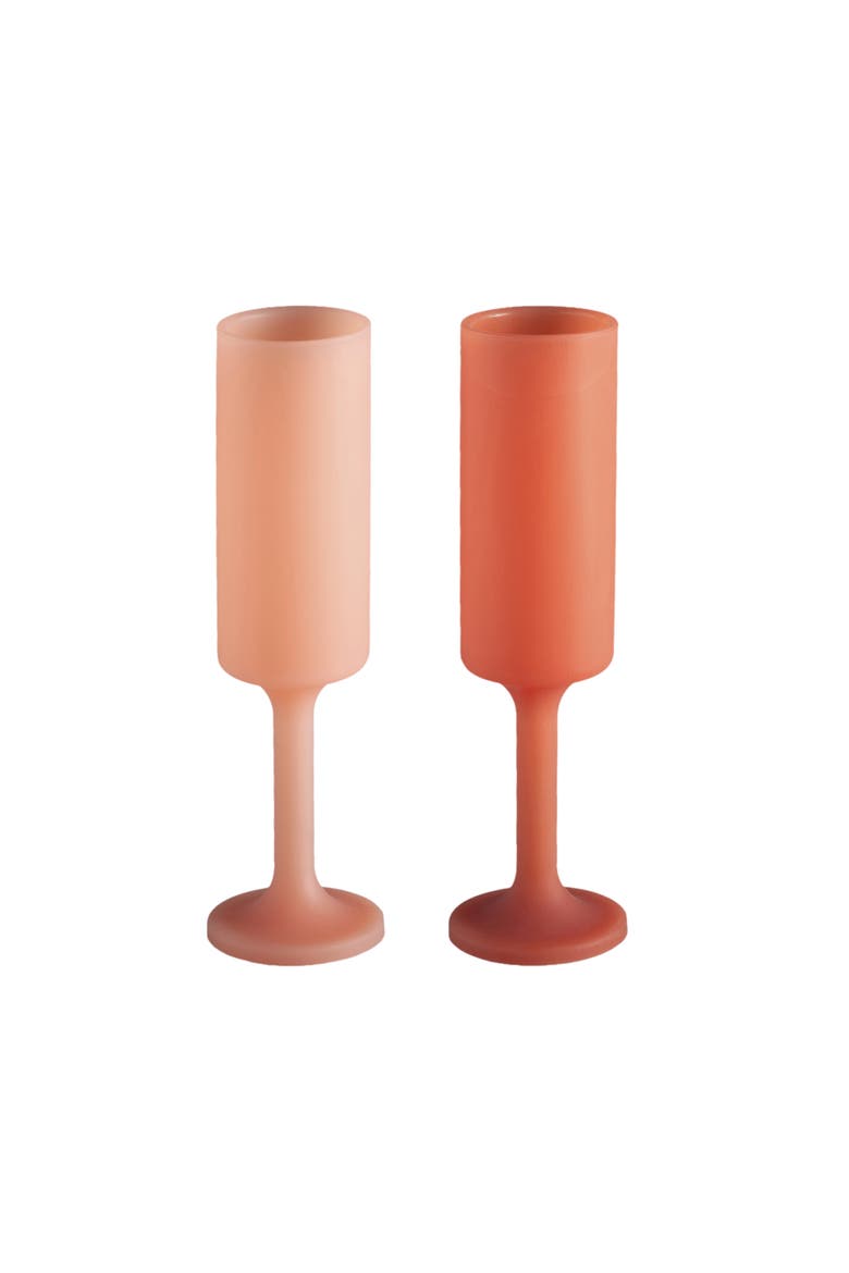 Seff | Unbreakable Champagne Flutes, Alternate, color, Terra + Peach