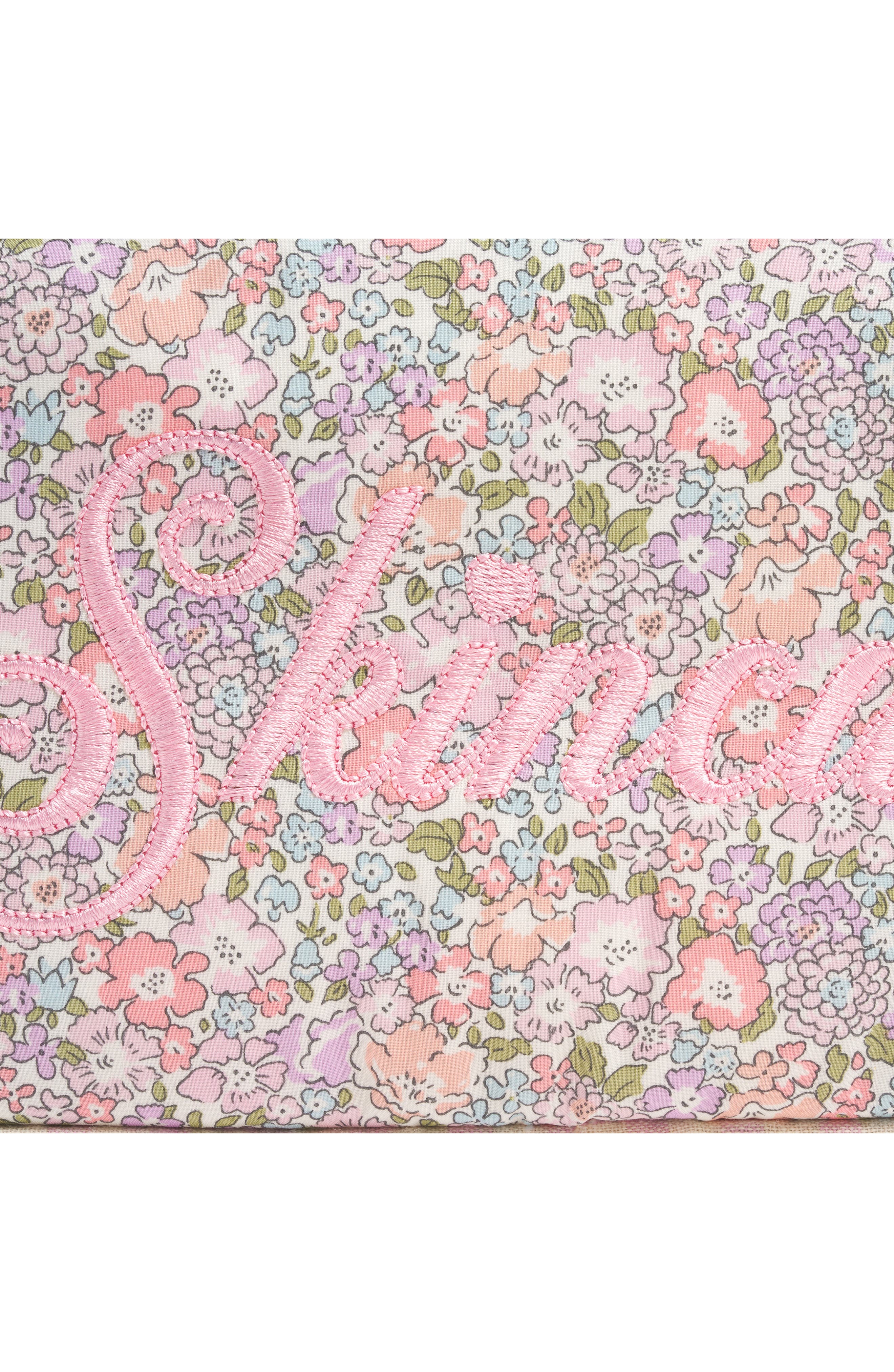 Stoney Clover Lane x Liberty Small Skincare Embroidered Cotton Pouch, Alternate, color, Michelle