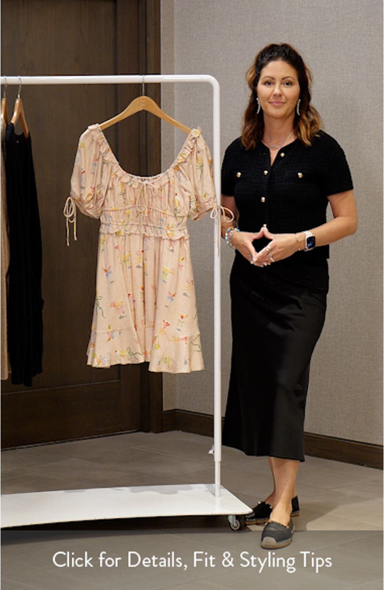 Mia Ruffle Puff Sleeve Minidress, sales video thumbnail