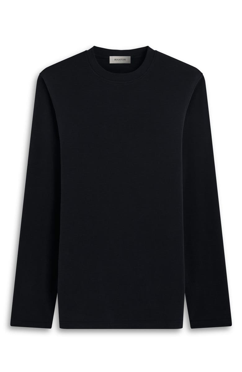 Bugatchi Orion Ottoman Long Sleeve T-Shirt, Alternate, color, Black