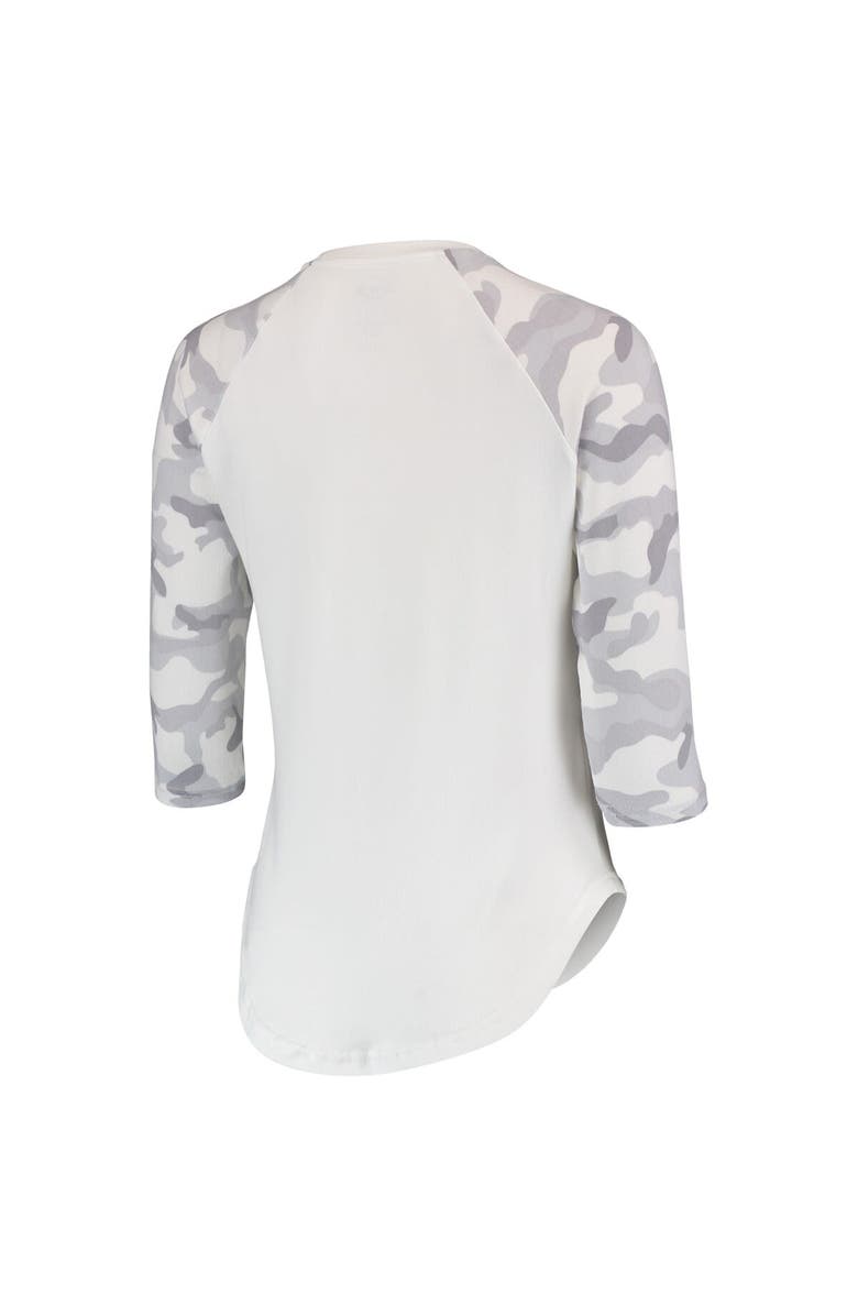 CONCEPTS SPORT Women's Concepts Sport White/Gray LAFC Composite 3/4-Sleeve Raglan Top, Alternate, color, White