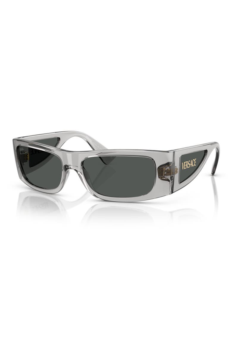 57mm Pillow Sunglasses, Alternate, color, GRIGIO TRANSPARENT