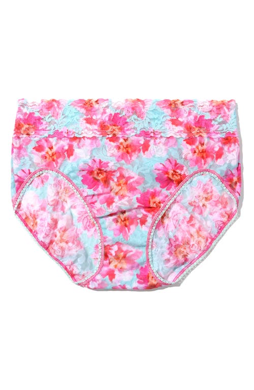 Hanky Panky Print Lace Briefs In First Bloom
