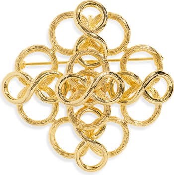 Kenneth Jay Lane GOLD SWIRL PIN