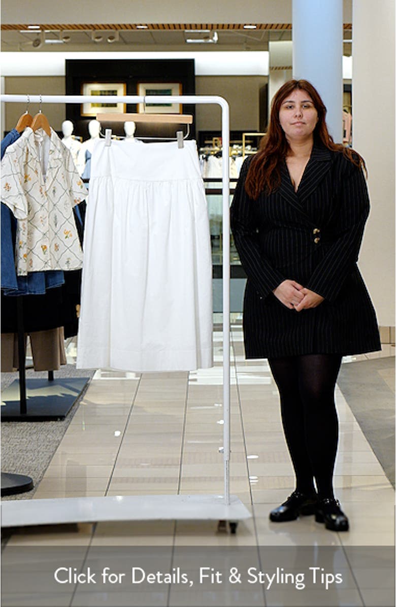 Mia Stretch Cotton Midi Skirt, sales video thumbnail