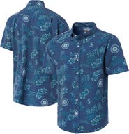 Reyn Spooner Men's Reyn Spooner Navy Seattle Mariners Big & Tall Kekai Performance Tri-Blend Button-Down Shirt