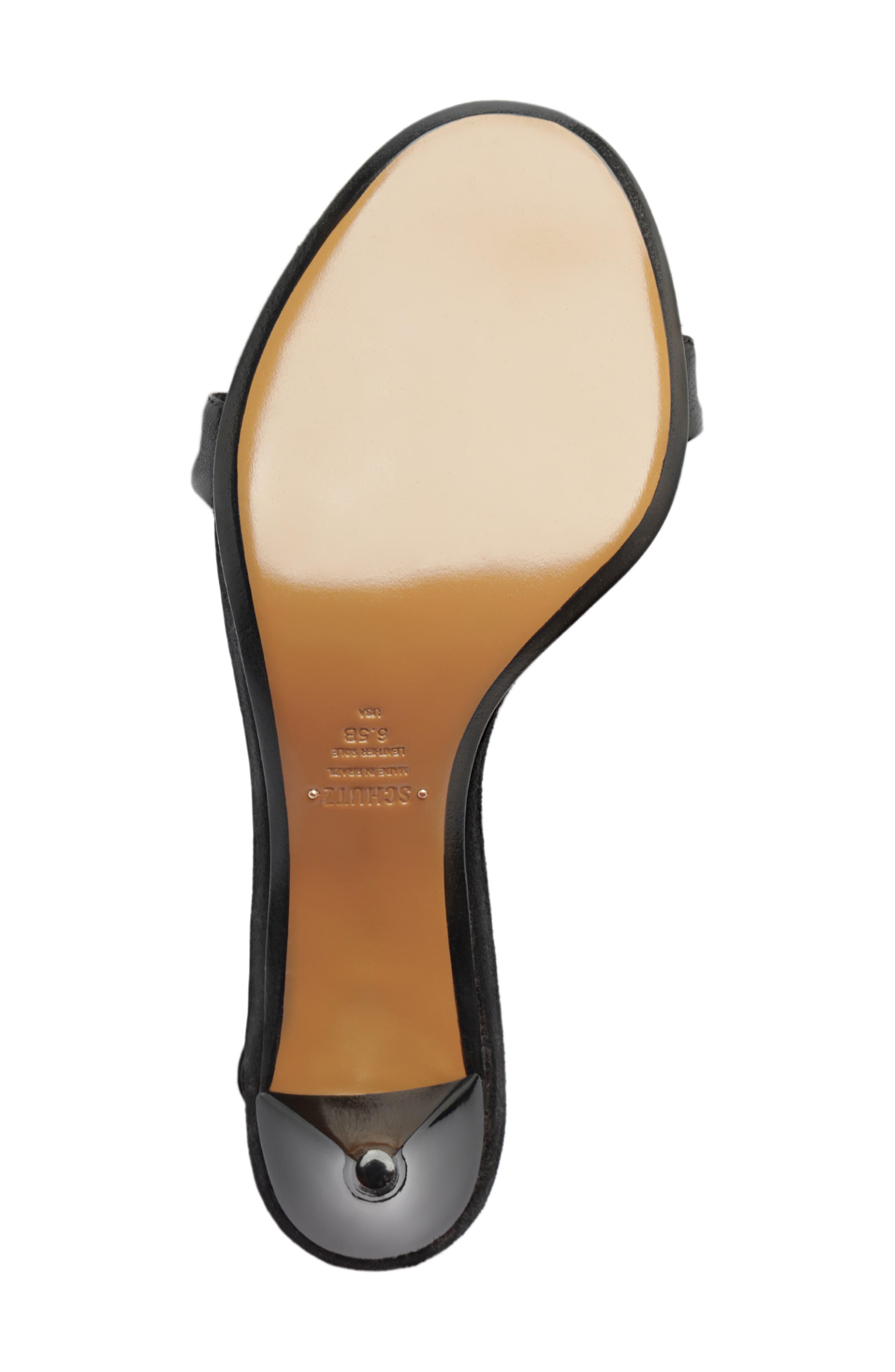 Schutz Aurora Mid Slingback Sandal, Alternate, color, Black
