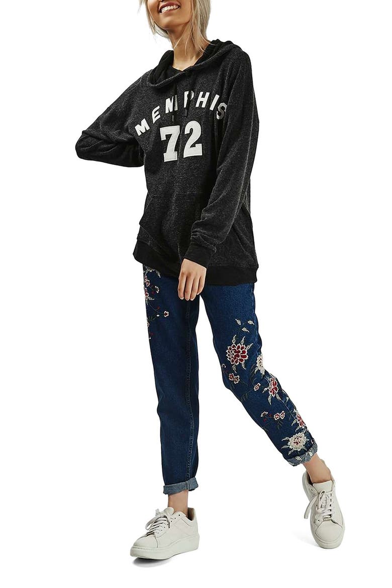 Memphis Brushed Hoodie, Alternate, color, CHARCOAL