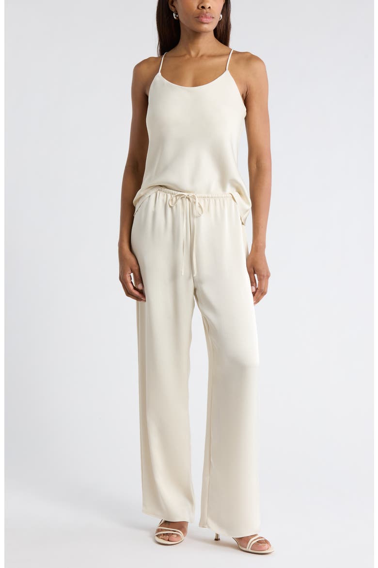 Satin Cami Top, Main, color, IVORY DOVE
