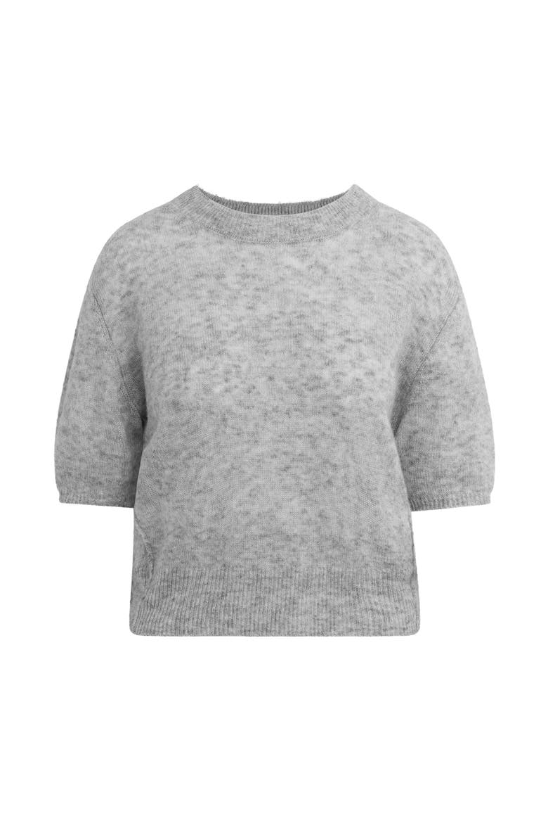 The Eliza Short Sleeve Sweater, Main, color, HEATHER GREY