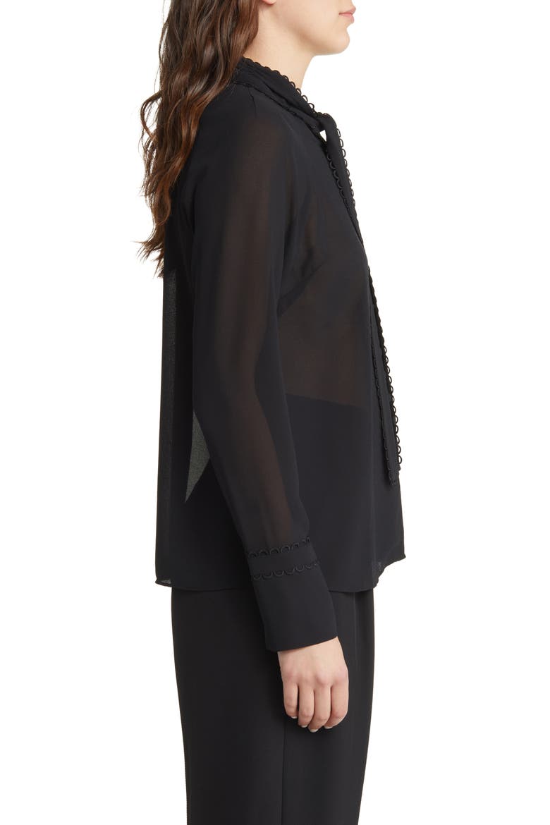 Julinaa Long Sleeve Blouse, Alternate, color, BLACK
