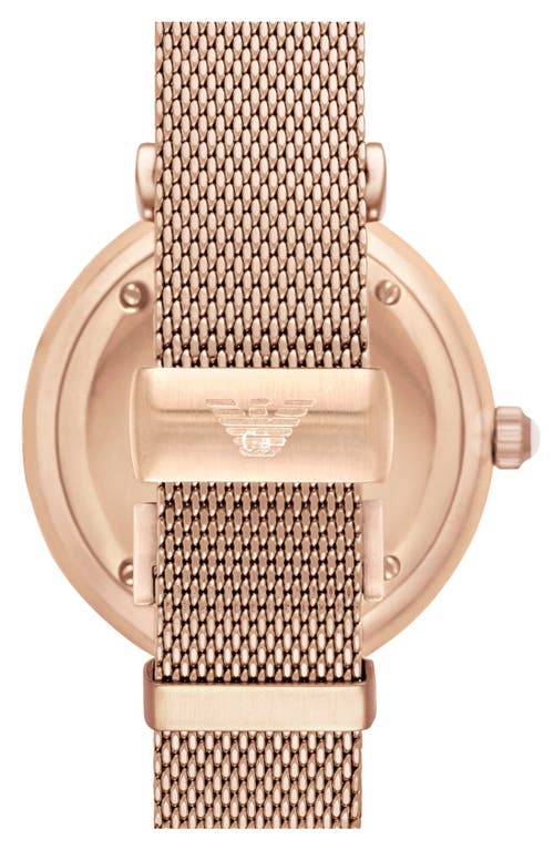 Emporio Armani Mesh Strap Watch, 32mm In Transparent