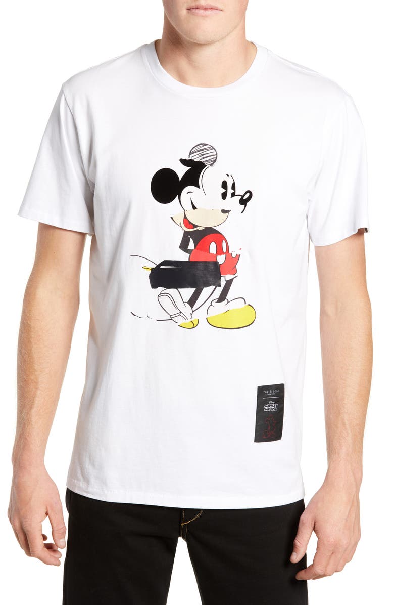 rag & bone Mickey Mouse Collage Unisex Graphic T-Shirt, Main, color, 