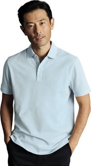Charles Tyrwhitt Solid Short Sleeve Cotton Tyrwhitt Pique Polo
