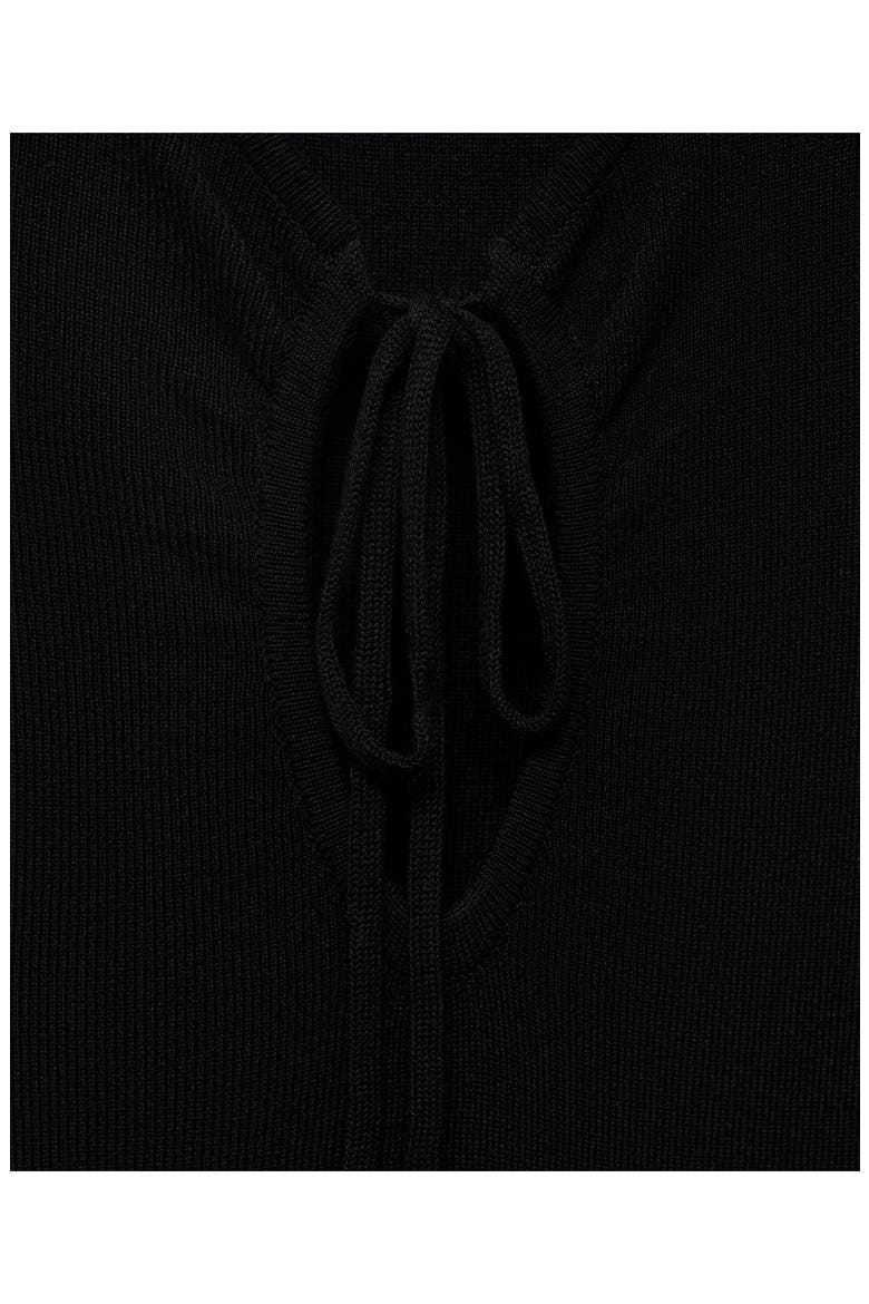 Tie Neck Sleeveless Maxi Dress, Alternate, color, BLACK