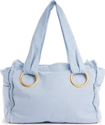 【関税&送料込】Chloe' Chloe Plage Washed Cotton Shoulder Ba Chloé Large Chloé Plage Tote Bag In Cotton | Chloé US