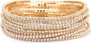 NORDSTROM RACK Set of 10 Crystal & Faux Pearl Stretch Bracelets
