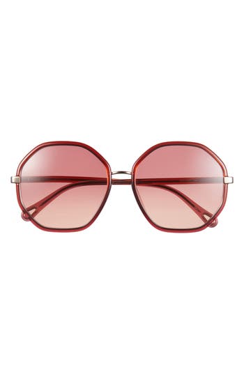 Chloé 59mm Round Gradient Sunglasses