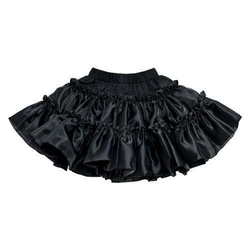 Mimi Tutu Frilled Satin Skort In Black