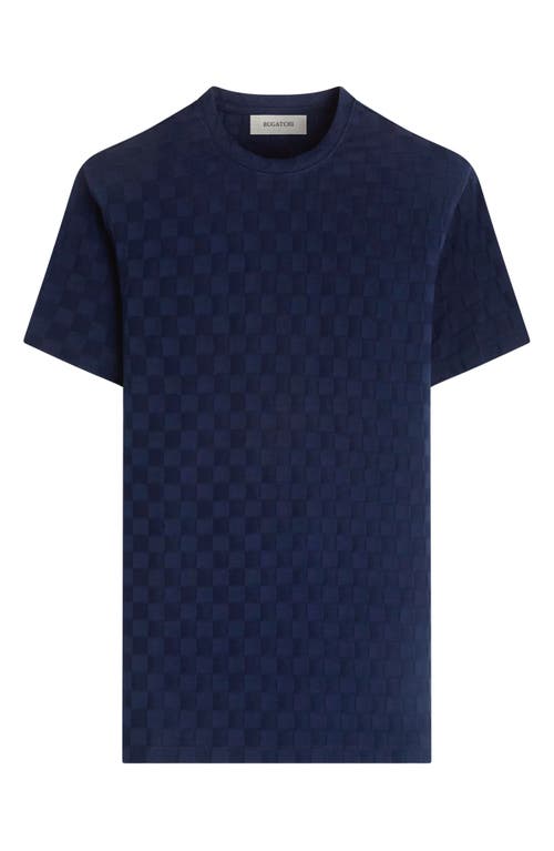 Bugatchi Geo Textured Cotton T-shirt In Blue