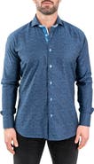 Maceoo Einstein Jacqfoxtrot Navy Button-Up Shirt