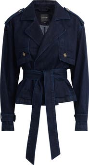 Favorite Daughter The Cropped Charles Denim Trench Coat