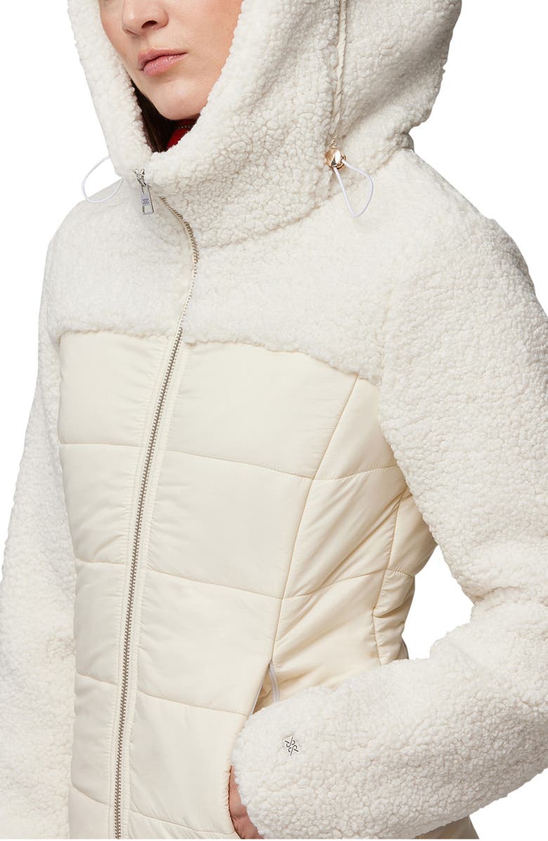 Soia & Kyo Liliane Mixed Media Faux Shearling Jacket, Alternate, color, 