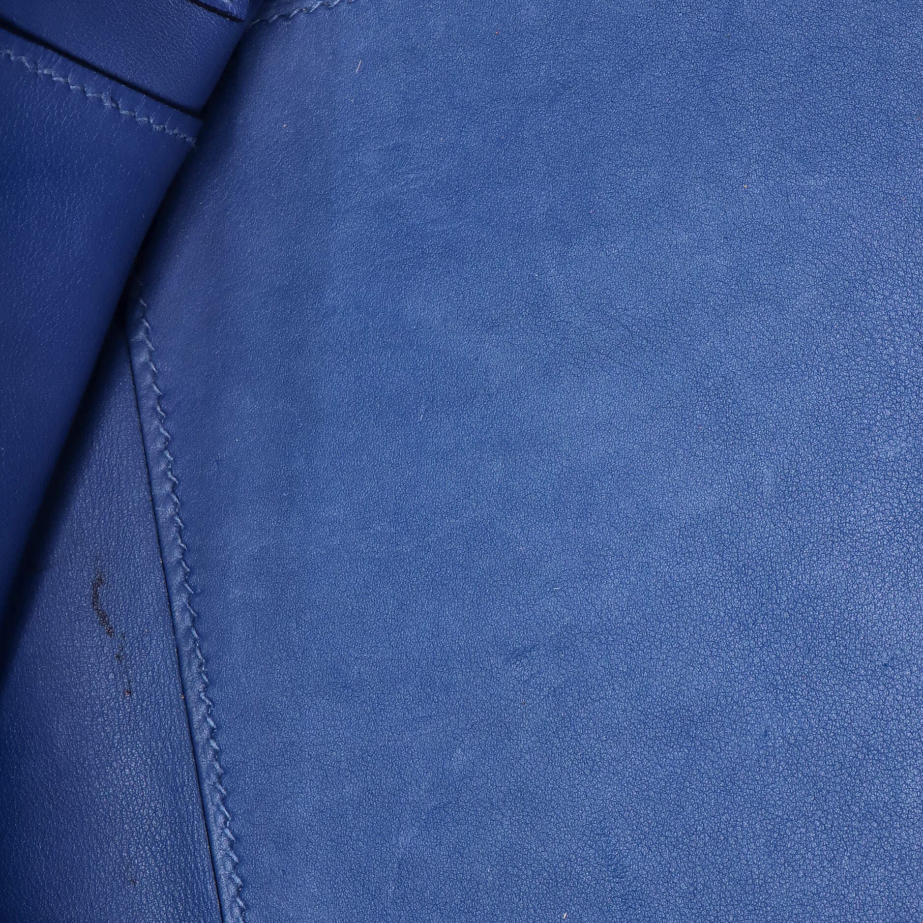 Pre-Owned Hermes Licol Bag Evercolor 17, Alternate, color, Bleu Brighton