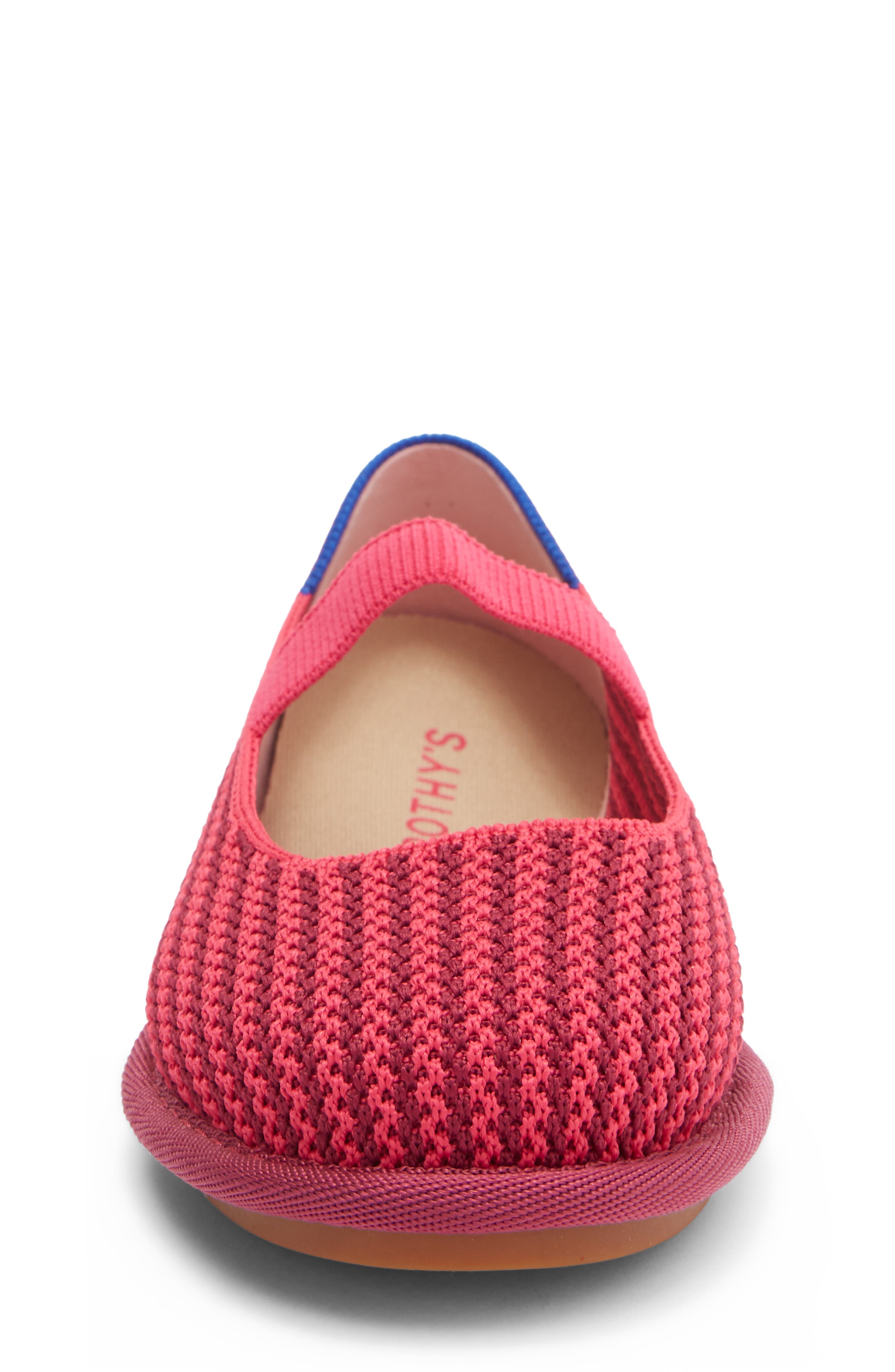 Rothy's Kids' The Mini Mary Jane Flat, Alternate, color, Raspberry Stripe
