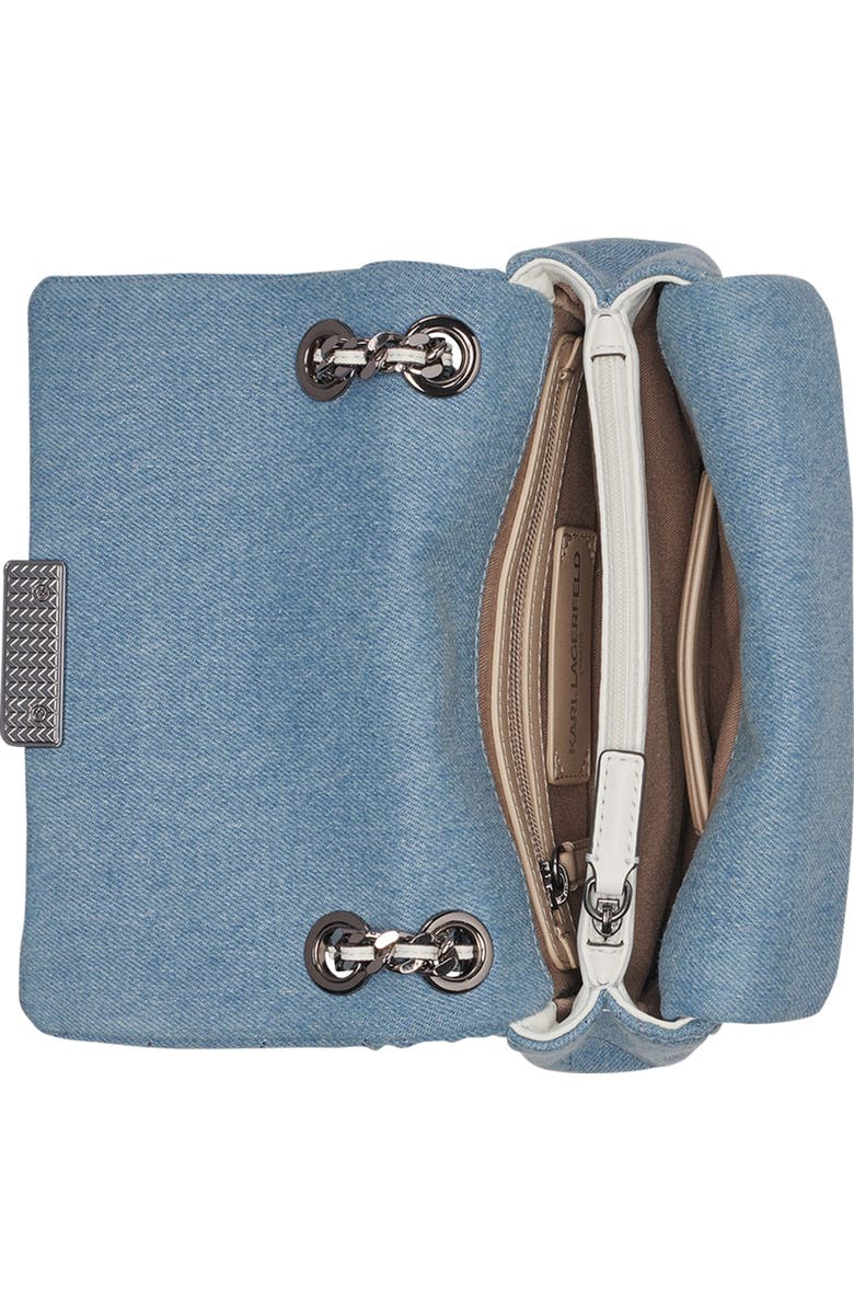 KARL LAGERFELD PARIS Lafayette Denim Crossbody, Alternate, color, Light Denim