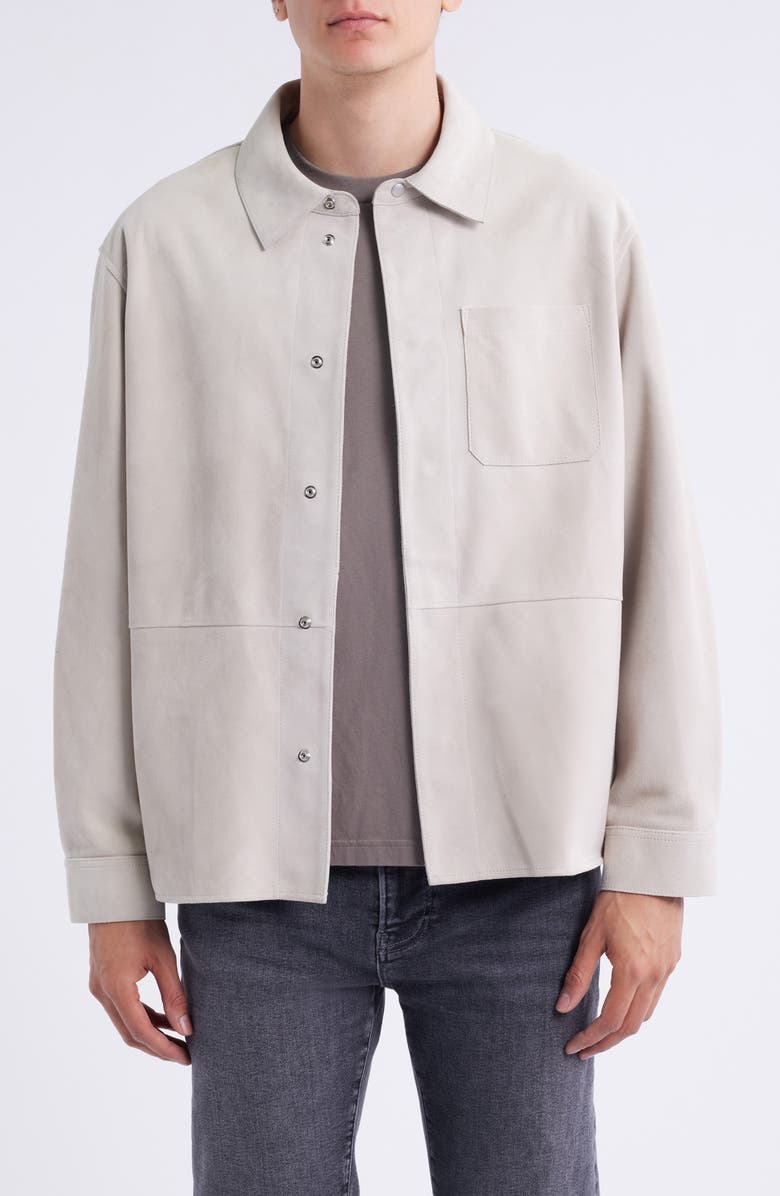 FRAME Suede Overshirt, Main, color, 