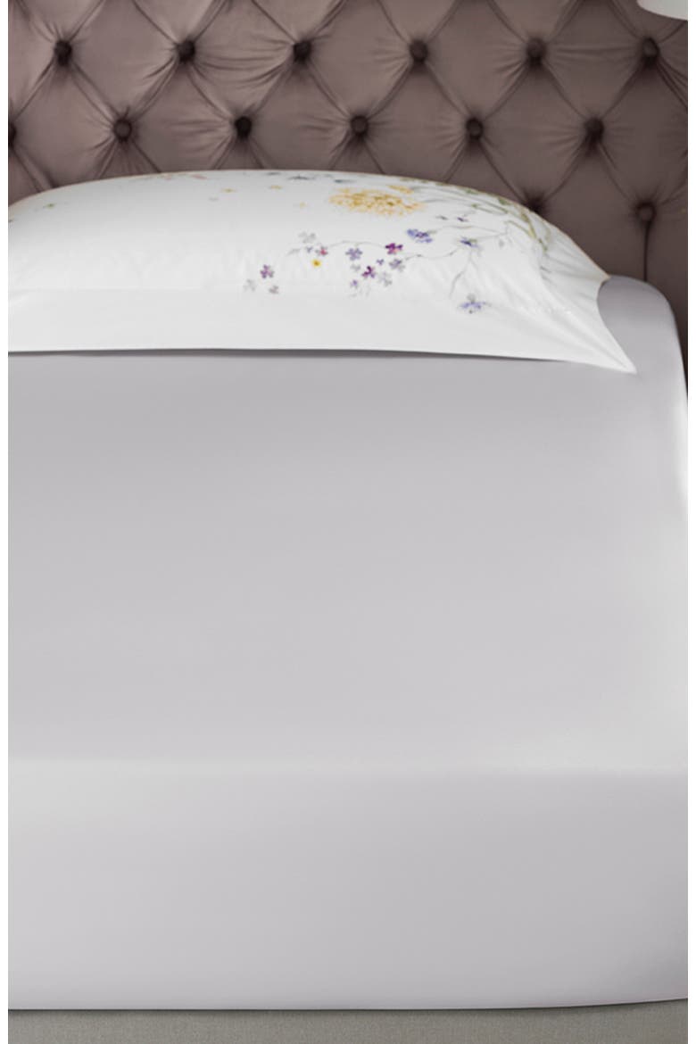 Fleur fitted sheet, Alternate, color, Grey