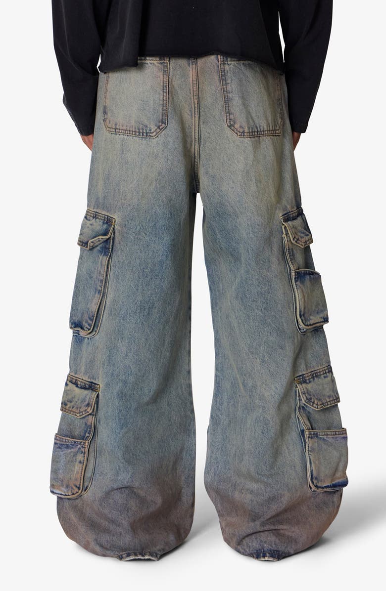 mnml Dune Ultra Baggy Double Cargo Jeans, Alternate, color, 