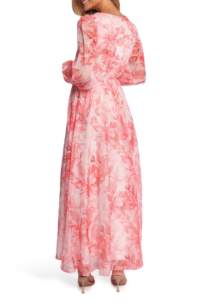 Anisa Long Sleeve Maxi Dress, Alternate, color, PINK FLORAL