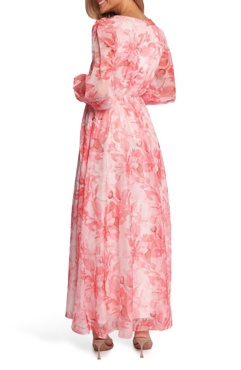 Petal & Pup Anisa Long Sleeve Maxi Dress, Alternate, color, Pink Floral