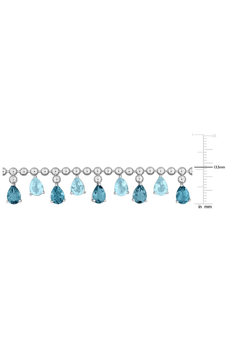 Sky Blue Topaz & Blue Topaz Necklace, Alternate, color, BLUE